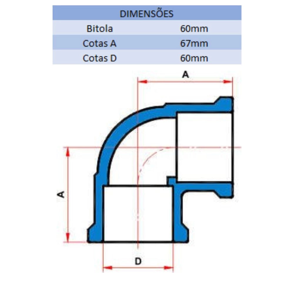 JOELHO SD 90° 60MM - TIGRE (PC)