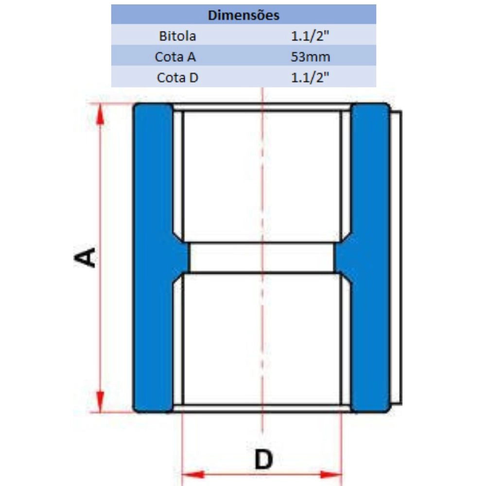 LUVA BR 1.1/2" - TIGRE (PC)