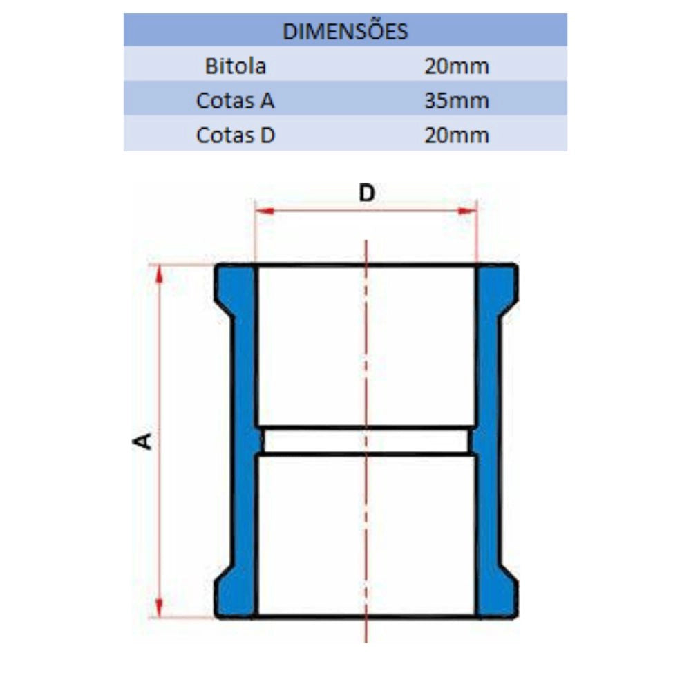 LUVA SD 20MM - TIGRE (PC)