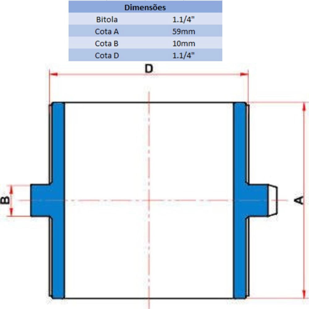 NIPLE BR 1 1/4'' - TIGRE (PC)