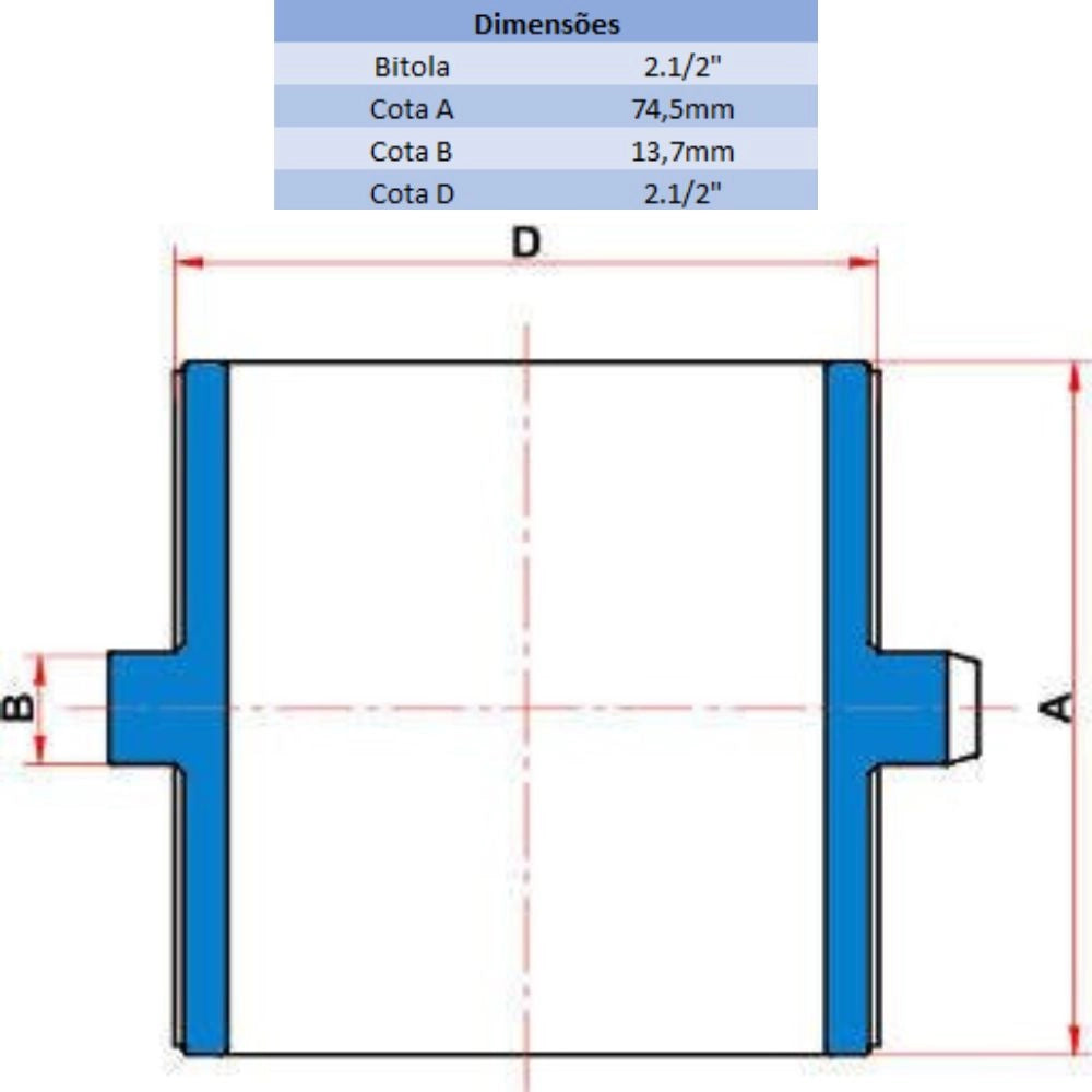 NIPLE BR 2.1/2" - TIGRE (PC)