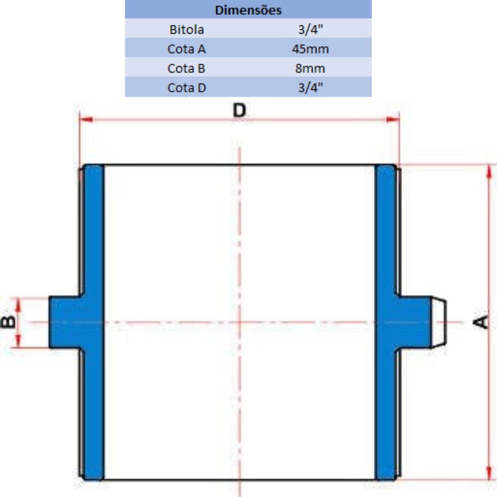 NIPLE BR 3/4'' - TIGRE (PC)