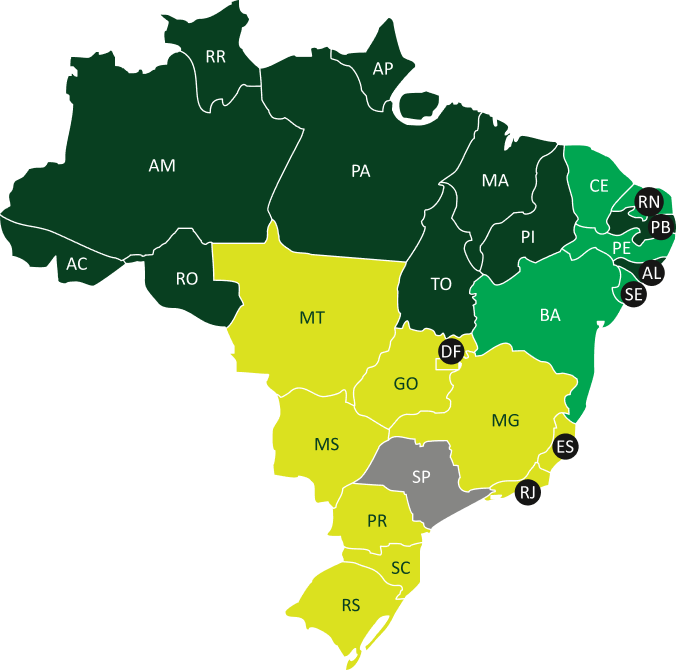 Mapa do brasil - AgriestufaShop