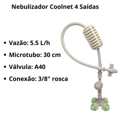 NEBULIZADOR COOLNET PRO 4 X 5,5L/H  30CM C/ ESTAB + 3/8 + AD - NETAFIM (PC)