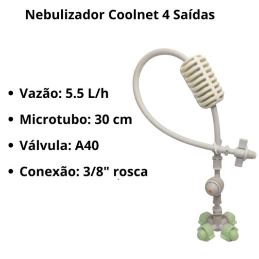 NEBULIZADOR COOLNET PRO 4 X 5,5L/H  30CM C/ ESTAB + 3/8 + AD - NETAFIM (PC)