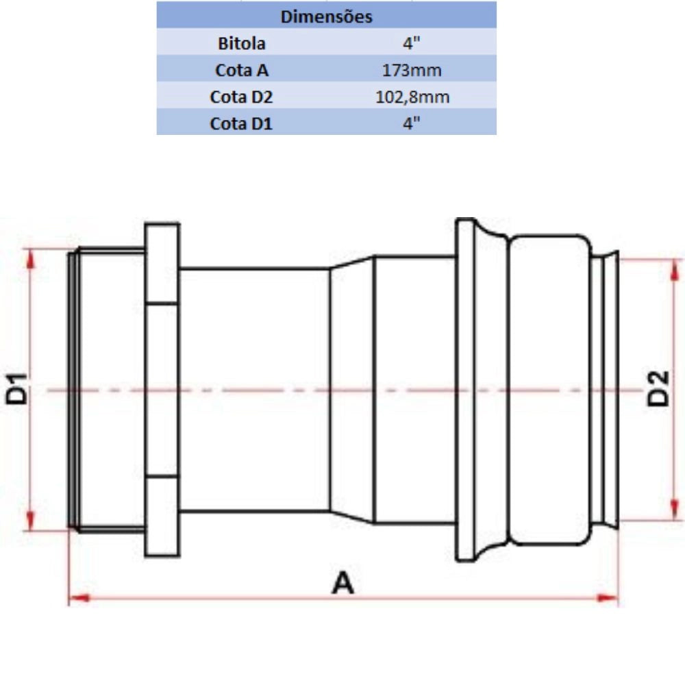ADAPTADOR FEMEA ES 4" - TIGRE (PC)