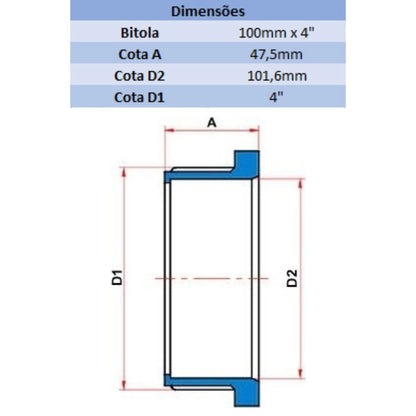 ADAPTADOR LF 100MM X 4" - TIGRE (PC)