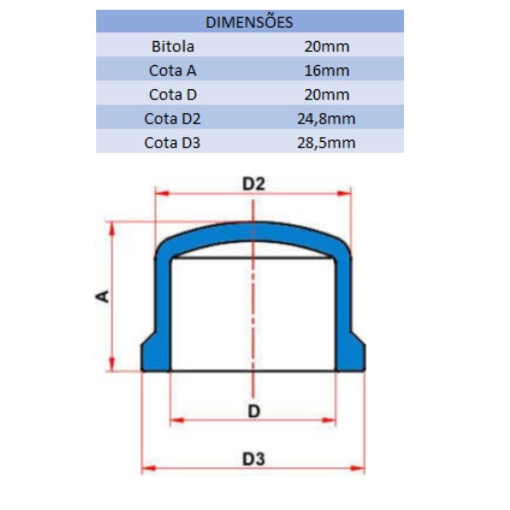 CAP SD 20MM - TIGRE (PC)