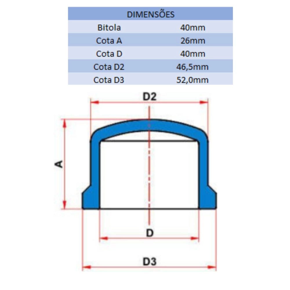 CAP SD 40MM - TIGRE (PC)
