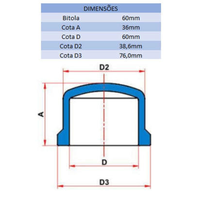 CAP SD 60MM - TIGRE (PC)