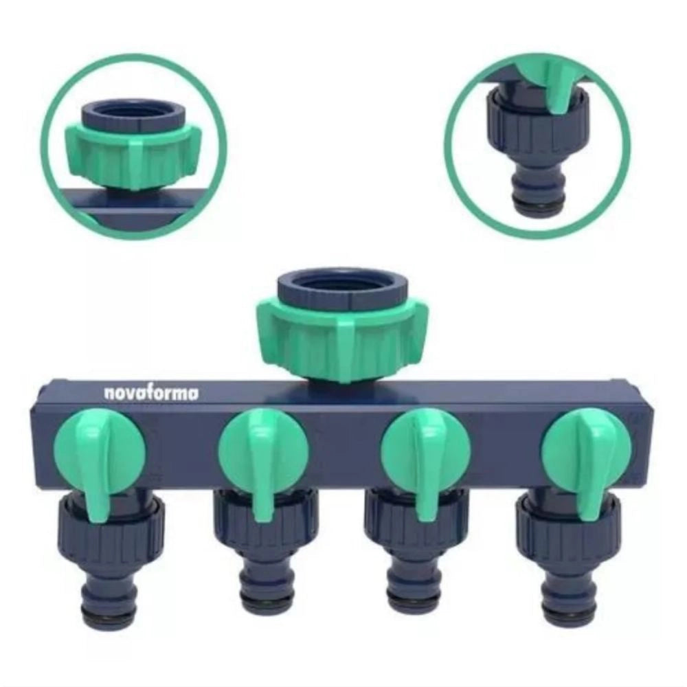 CONECTOR PARA MANGUEIRA 4 VIAS C/ REGISTRO - NOVA FORMA (PC)