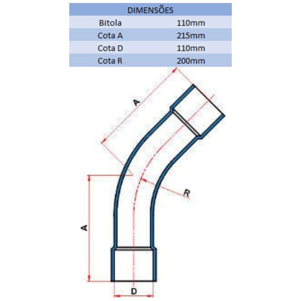 CURVA SD 45° 110MM - TIGRE (PC)