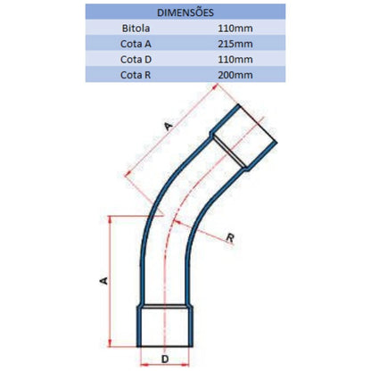 CURVA SD 45° 110MM - TIGRE (PC)