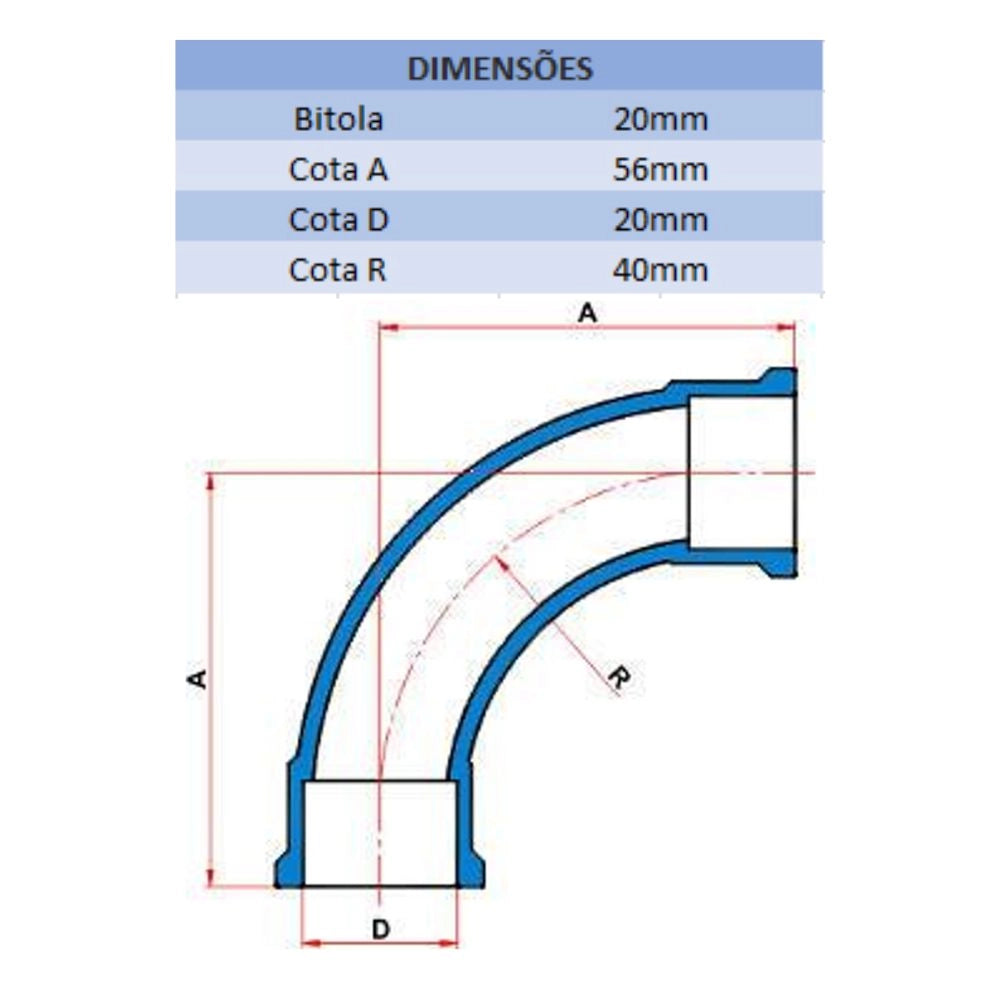 CURVA SD 90° 20MM - TIGRE (PC)