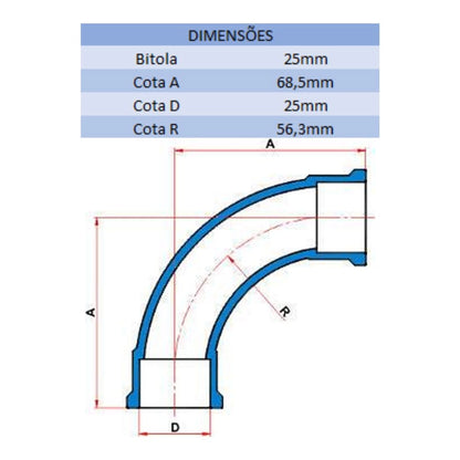 CURVA SD 90° 25MM - TIGRE (PC)