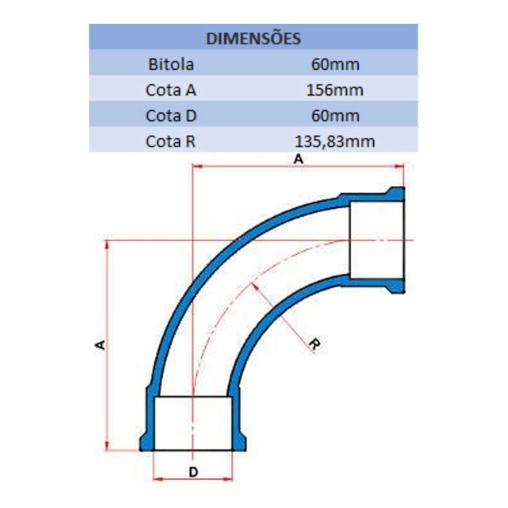 CURVA SD 90° 60MM - TIGRE (PC)