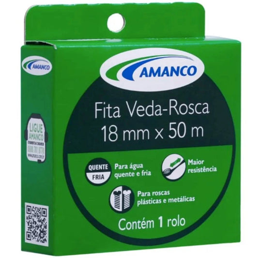 FITA VEDA ROSCA 18MM X 50M - AMANCO (PC)