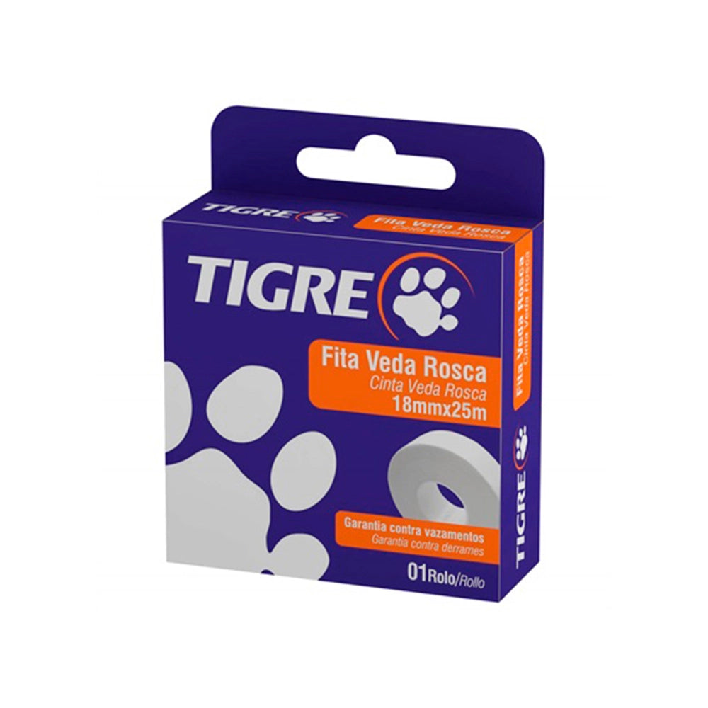 FITA VEDA ROSCA 18MM X 50M - TIGRE (PC)
