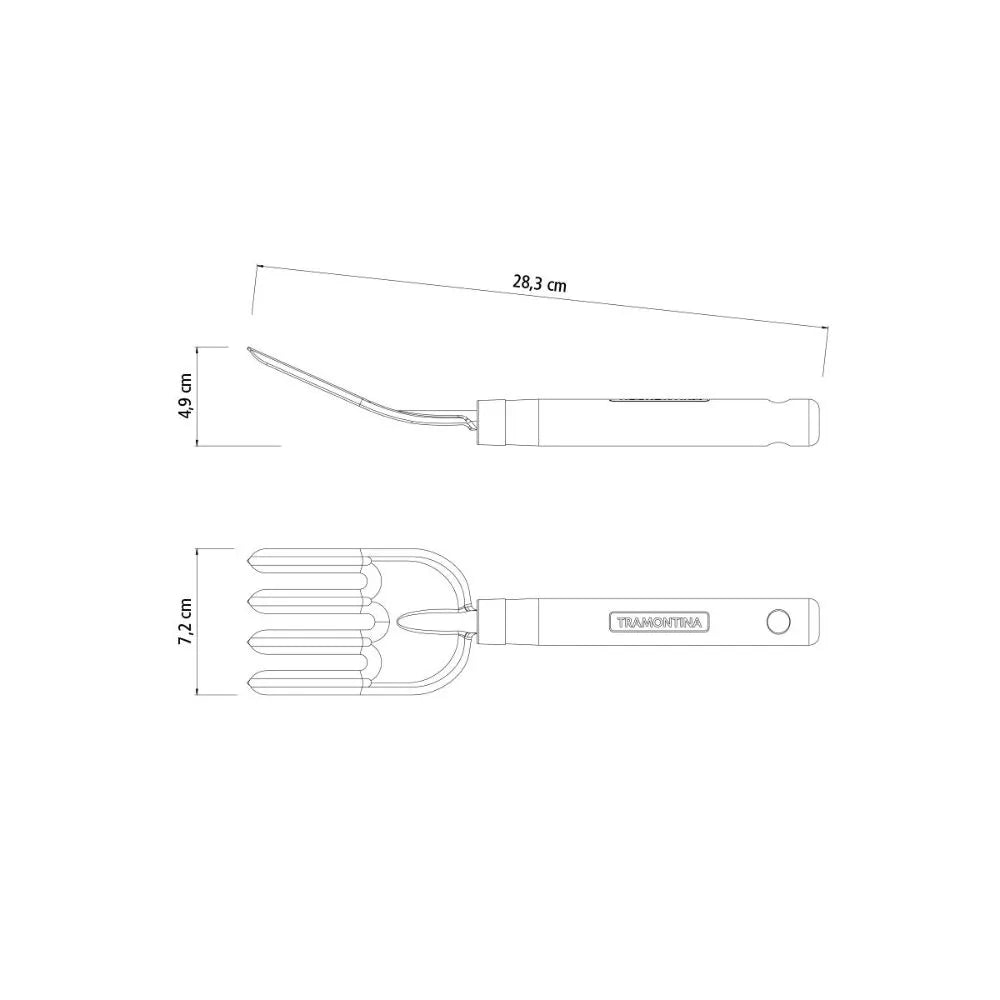 GARFO METÁLICO COM 4 DENTES PARA JARDINAGEM - TRAMONTINA