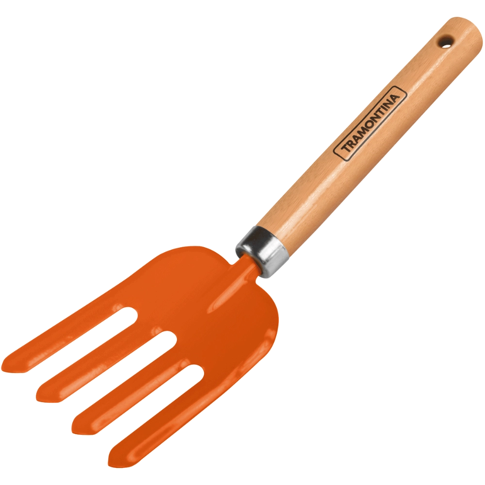 GARFO METÁLICO COM 4 DENTES PARA JARDINAGEM - TRAMONTINA