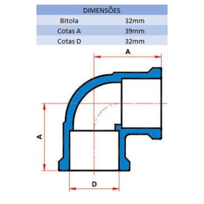 JOELHO SD 90° 32MM - TIGRE (PC)