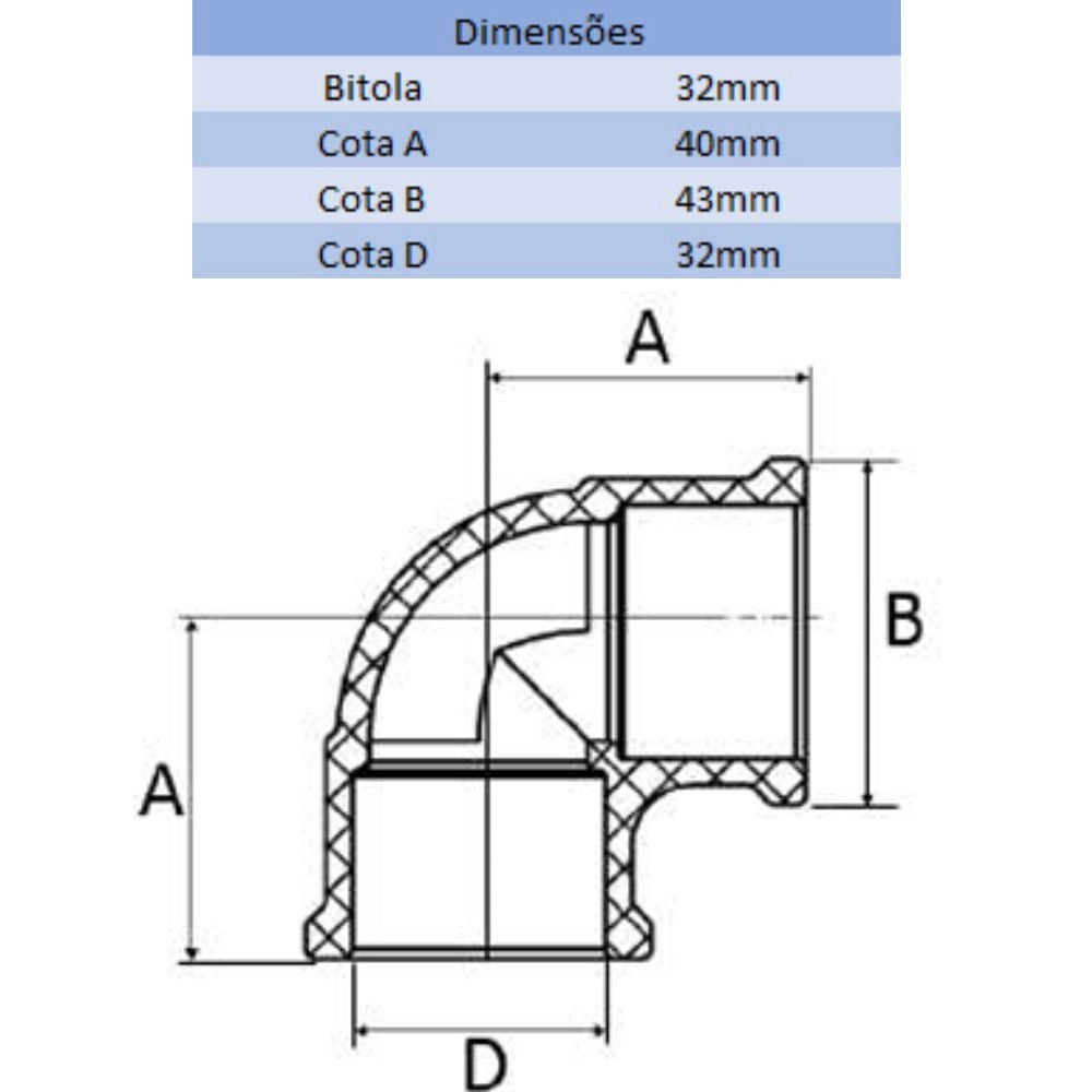 JOELHO SD 45° 32MM - AMANCO (PC)