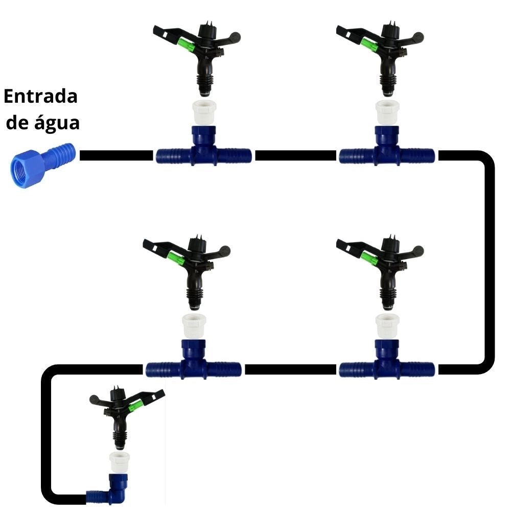 KIT DE IRRIGAÇÃO ASPERSOR CIRC. CHEIO L-681 BOCAL 2,8MM (VERDE CLARO) - KADOX