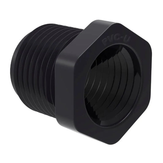 LUVA PLÁSTICA DE REDUÇÃO 3/4" X 1/2" PRETA - TIGRE (PC)