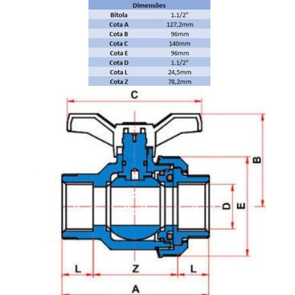 REGISTRO DE PVC 1.1/2" - TIGRE (PC)