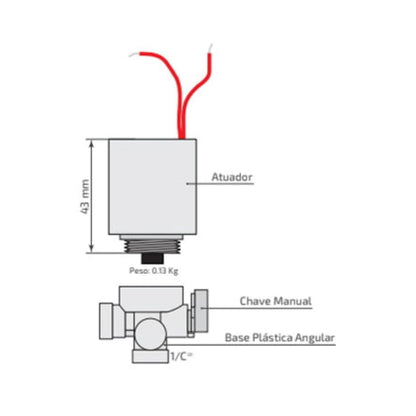 SOLENOIDE S390 - 2 VIAS - NC - SEM BASE - BERMAD