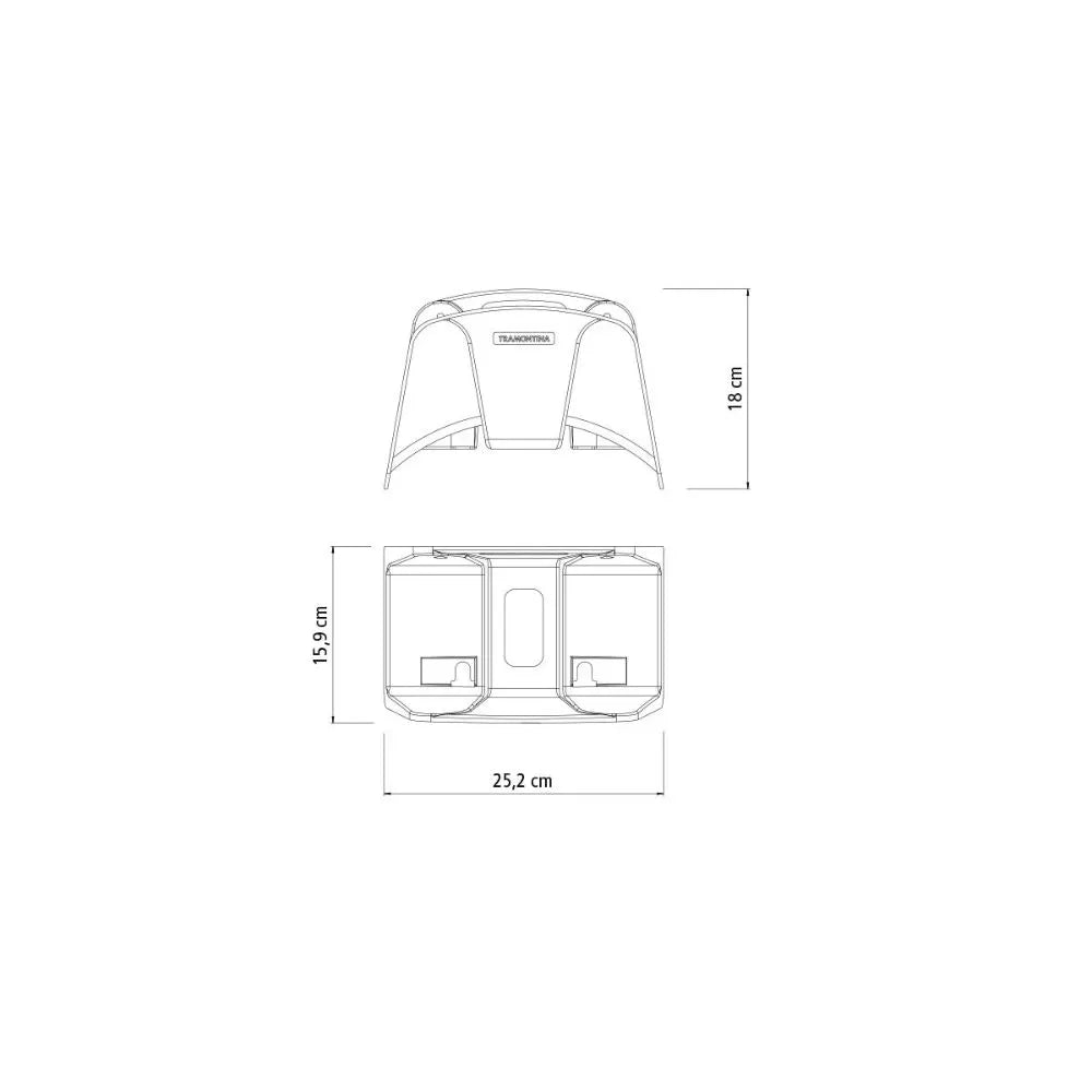 SUPORTE FIXO PARA MANGUEIRA  DE 1/2"  C/ 35METROS - TRAMONTINA