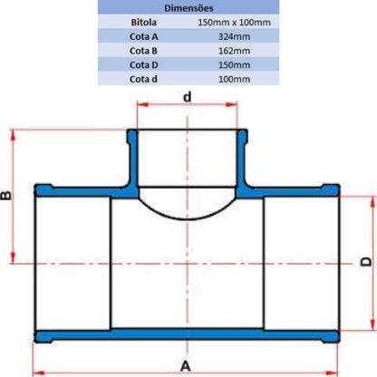 TE LF 150MM X 100MM PN80 - TIGRE (PC)