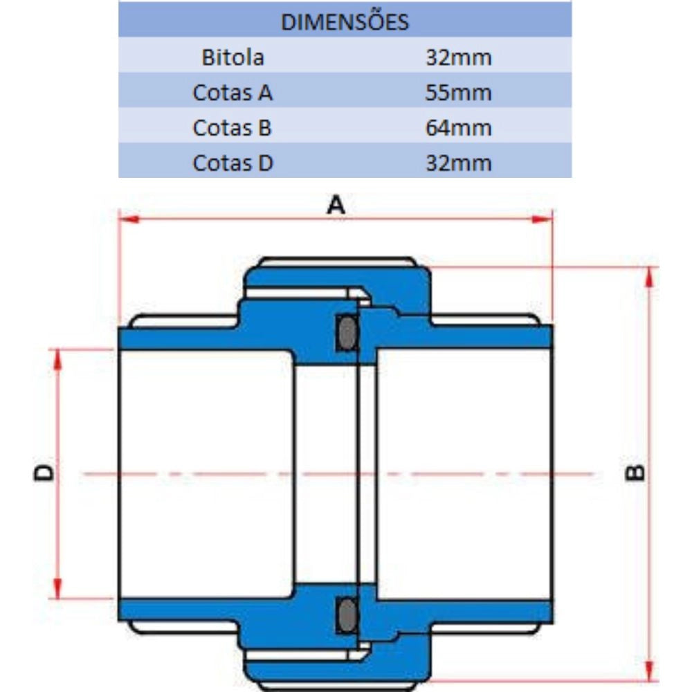 UNIÃO SD 32MM - TIGRE (PC)