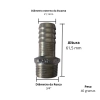 ADAPTADOR DE ALUMÍNIO 3/4" C/ ROSCA EXTERNA - GABITEC