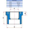 BUCHA DE REDUÇÃO ROSCÁVEL BRANCA 1 1/4" X 1" - TIGRE 