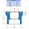 BUCHA DE REDUÇÃO ROSCÁVEL BRANCA 1" X 3/4" - TIGRE