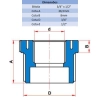 BUCHA DE REDUÇÃO ROSCÁVEL BRANCA 3/4" X 1/2" - TIGRE