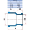 LUVA DE REDUÇÃO LF 150MM X 125MM - TIGRE 